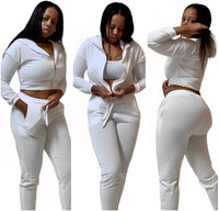 Spin Bout U 3 Piece Sweatsuit - White