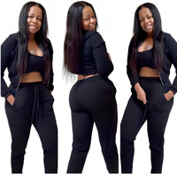 Spin Bout U 3 Piece Sweatsuit - Black